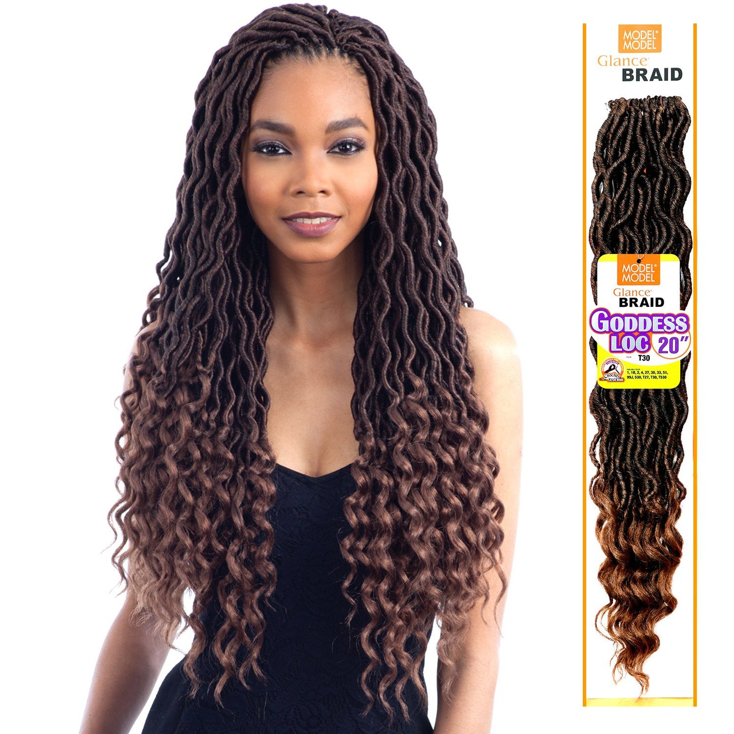 MODEL MODEL GLANCE BRAID GODDESS LOC 20"