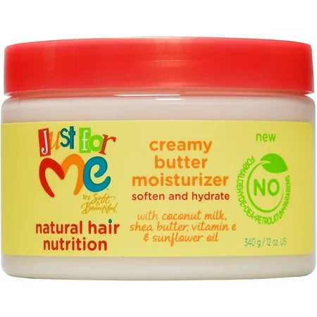 JUST FOR ME NATURAL NUTRITION CREAMY MOISTURIZER 12OZ