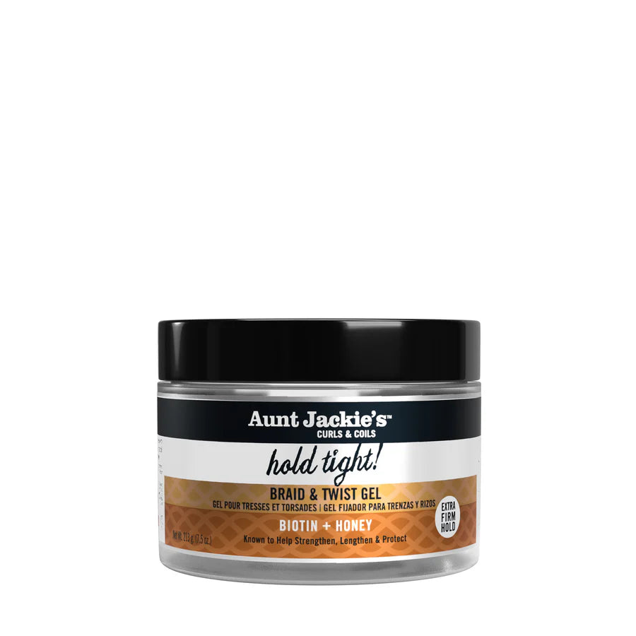 AUNT JACKIES HOLD TIGHT BRAID & TWIST GEL BIOTIN +HONEY