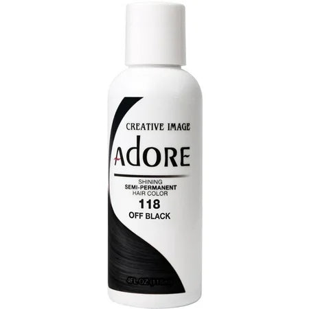 ADORE RINSE HAIR COLOR OFF BLACK #118 4OZ