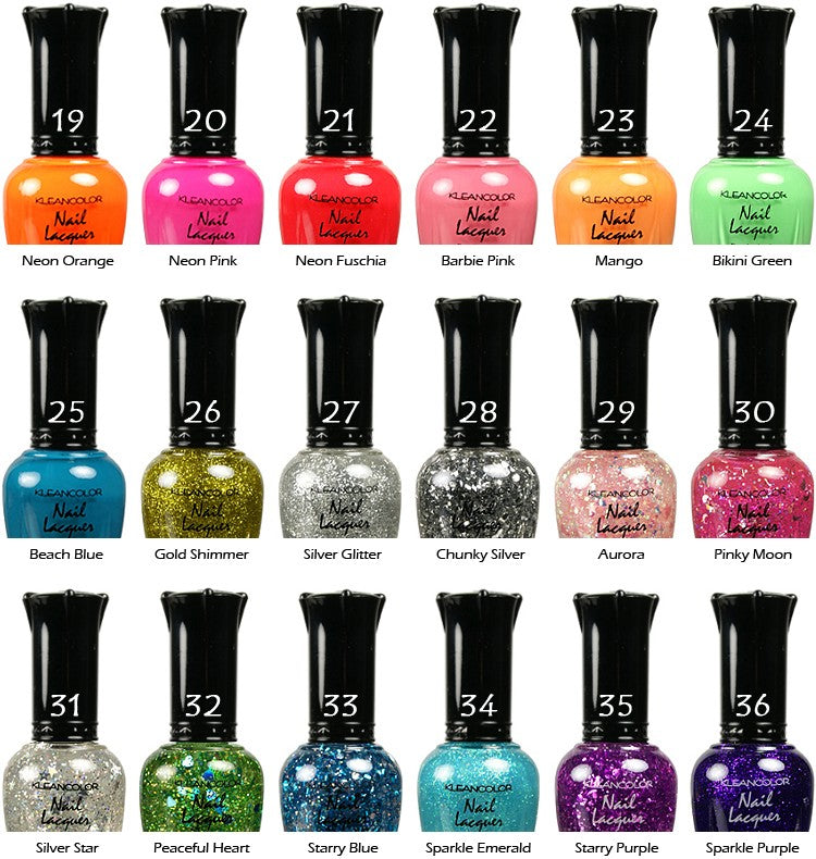 KLEANCOLOR NAIL LACQUER POLISH .5 OZ 21-NEON FUSCHIA