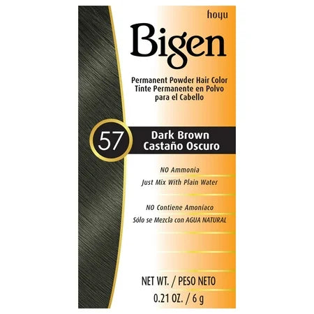BIGEN POWDER #57 MEN HAIR COLOR DARK BROWN 0.21OZ