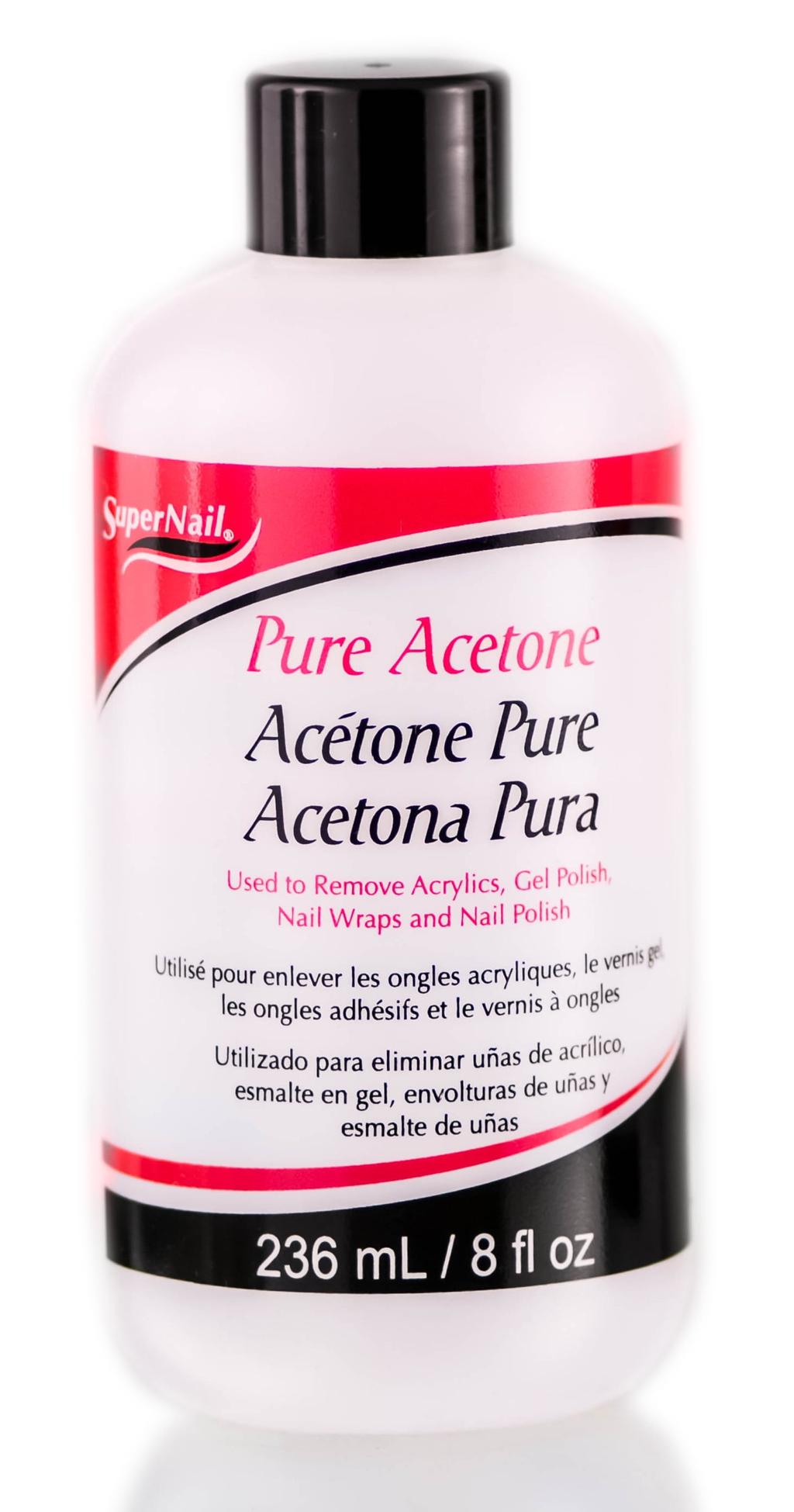 SUPER NAIL PURE ACETONE POLISH REMOVER 8 OZ