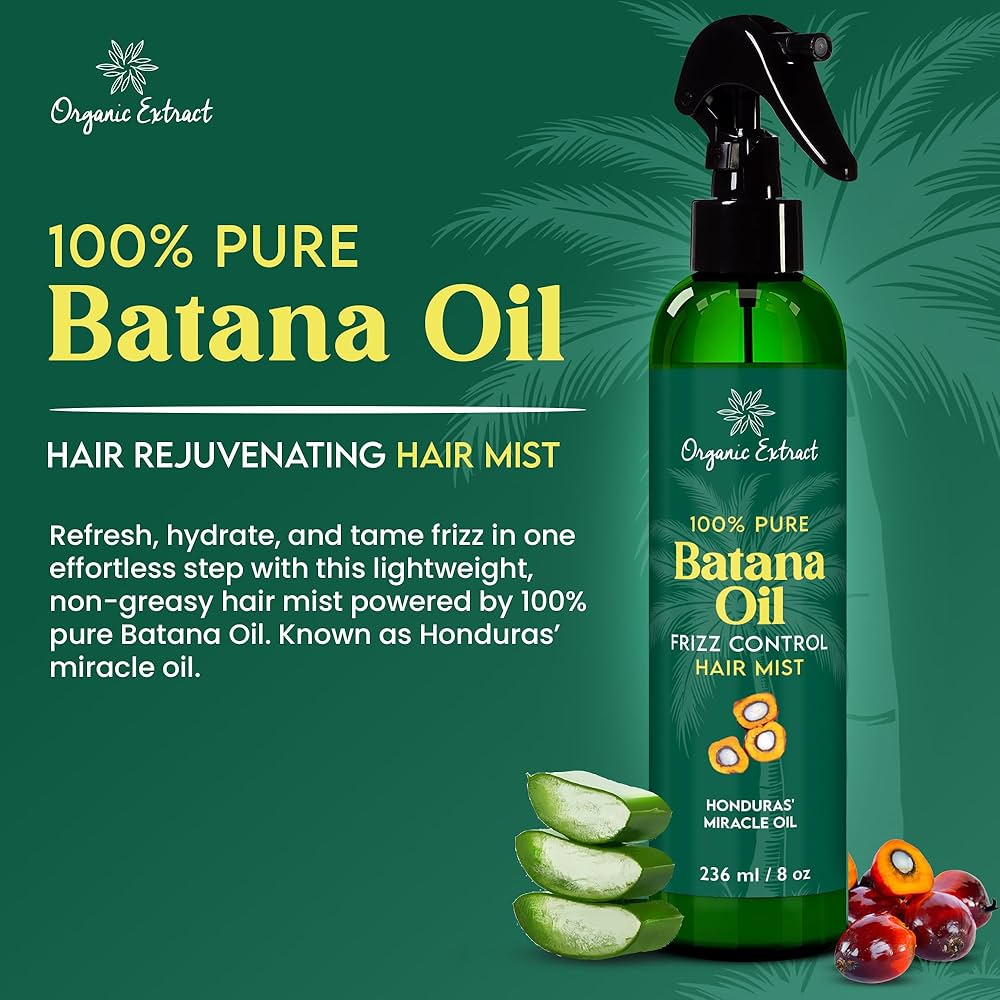 ORGANIC EXTRACT 100%PURE BATANA OIL FRIZZ CONTROL HAIR MIST