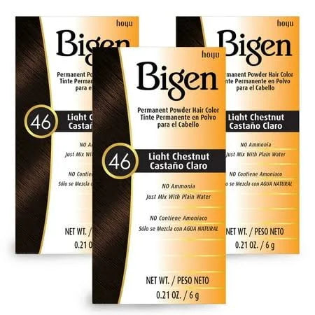 BIGEN POWDER HAIR COLOR #46 LIGHT CHESTNUT 0.21OZ