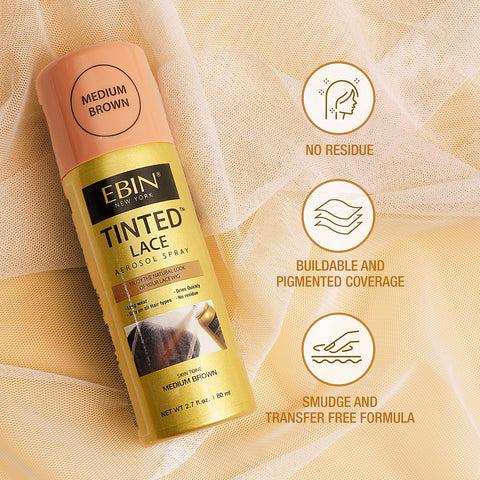 EBIN TINTED LACE SPRAY MEDIUM DARK BROWN 3.38OZ