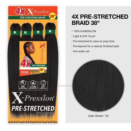 SENSATIONNEL 3X PRE-STRETCHED BRAIDING HAIR 38'