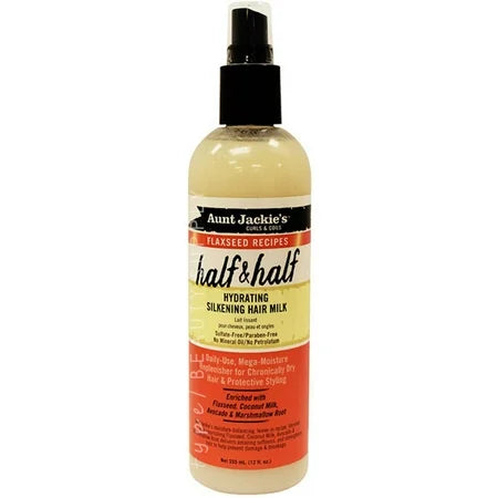 AUNT JACKIES HALF & HALF HYDRATING SILKENI HAIR MILK 12OZ