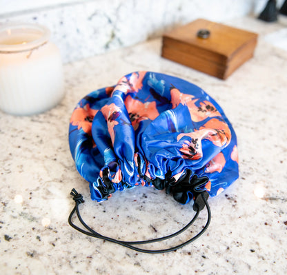 MOTIONC SATIN FLORAL SLEEP CAP 154 FLORAL