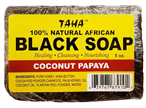 TAHA AFRICAN BLACK SOAP COCONUT PAPAYA 5 OZ