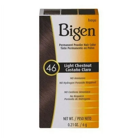 BIGEN POWDER HAIR COLOR #46 LIGHT CHESTNUT 0.21OZ