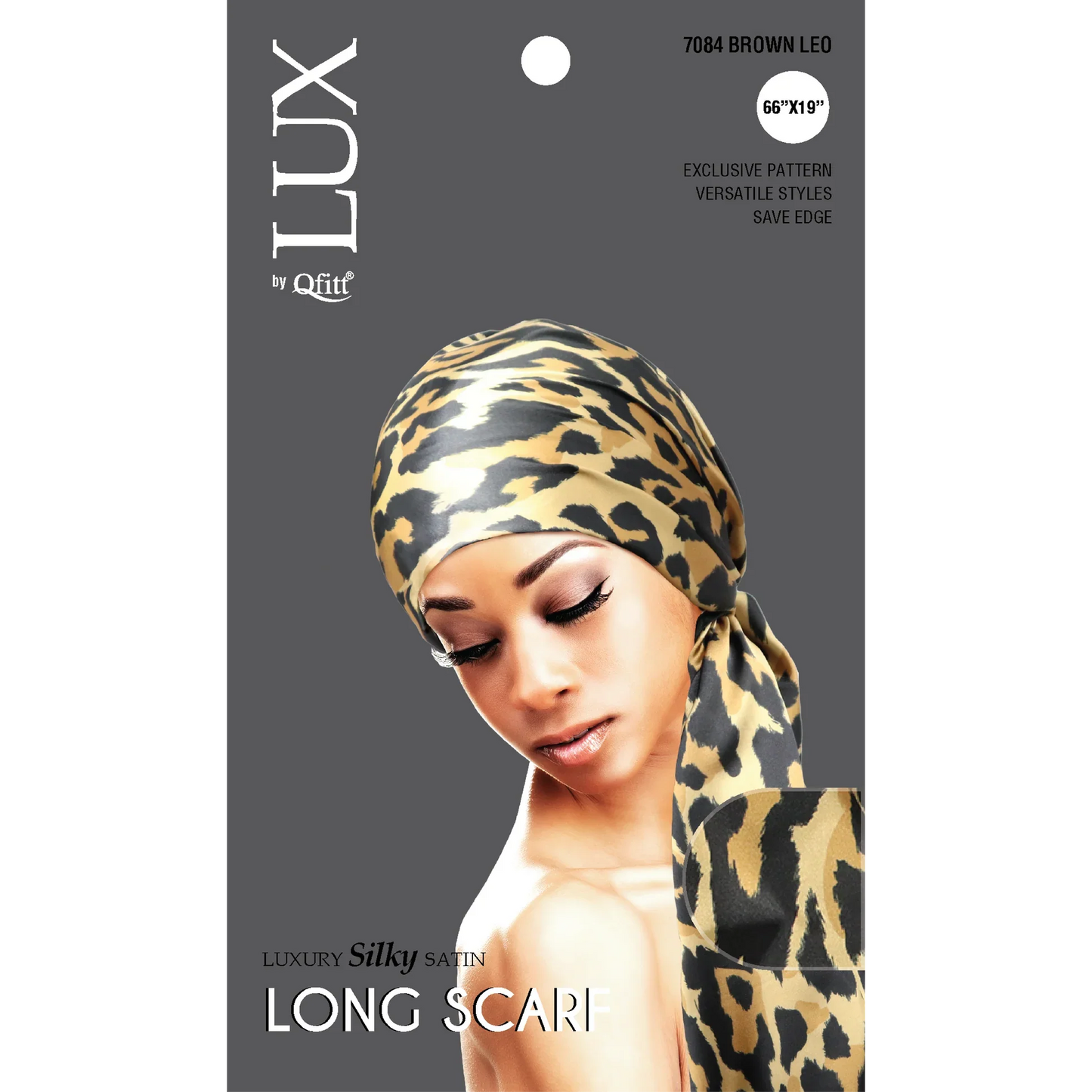 QFITT LUX LONG SCARF 7084 BROWN