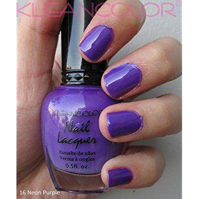 KLEANCOLOR NAIL LACQUER POLISH .5 OZ 16-NEON PURPLE