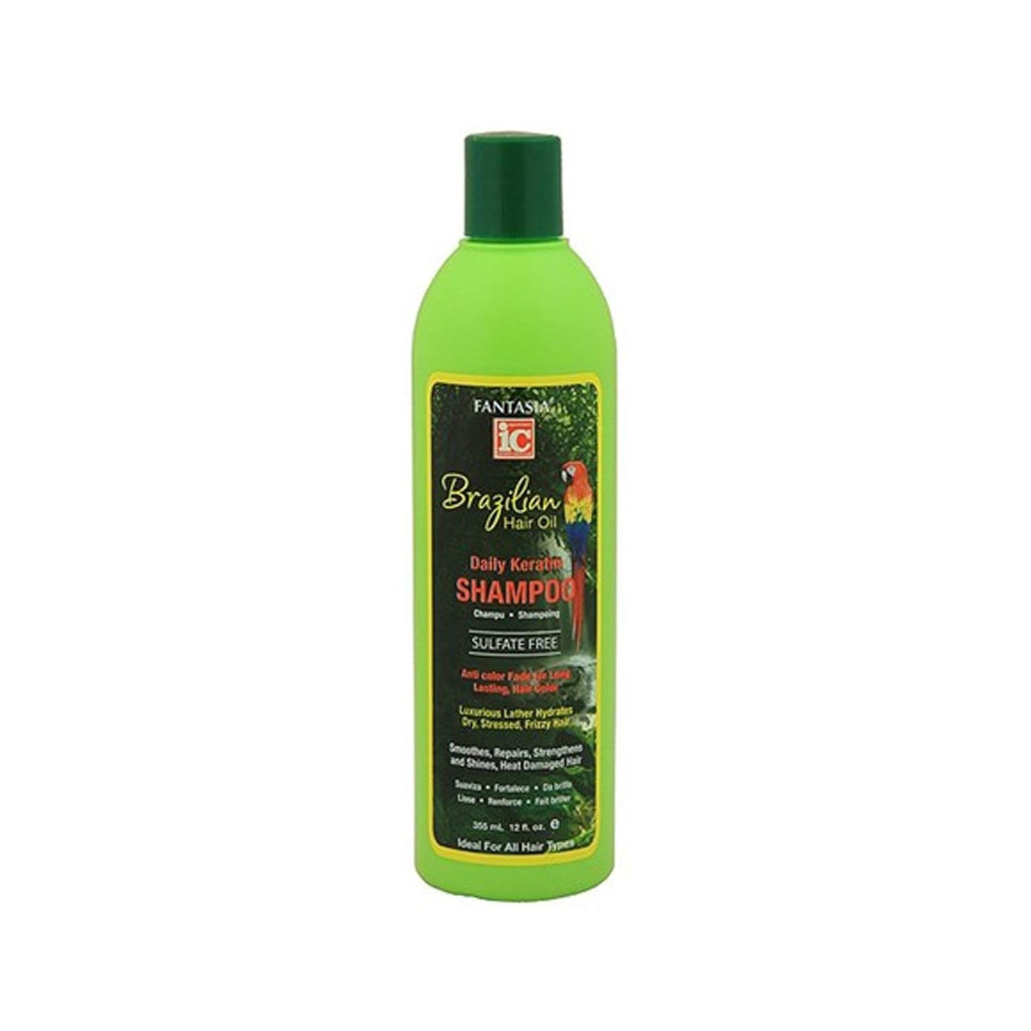 FANTASIA IC  BRAZILIAN HAIR OIL KERATIN SHAMPOO SULF FREE 12OZ