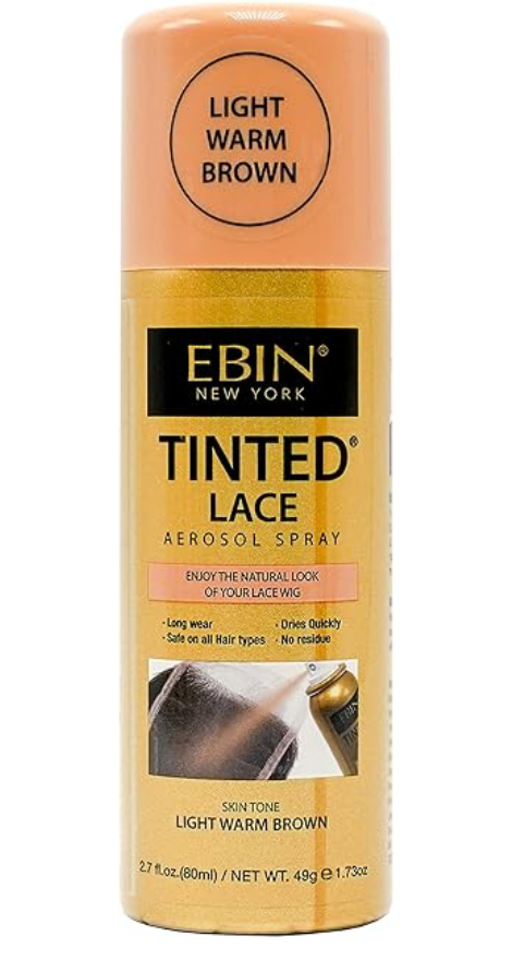 EBIN TINTED LACE SPRAY LIGHT WARM BROWN2.7OZ