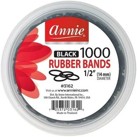 ANNIE 1000 RUBBER BANDS 3162 BLACK