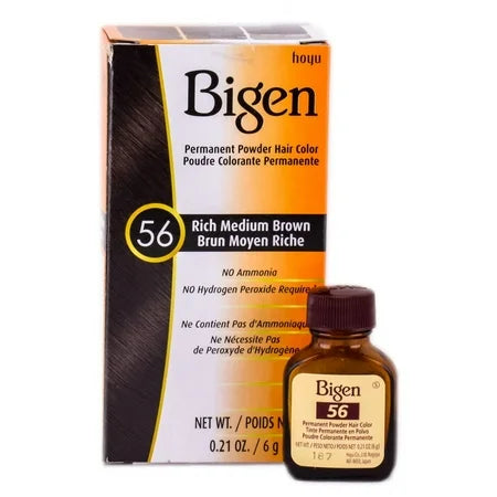BIGEN POWDER HAIR COLOR# 56 .21 OZ RED MEDI BROWN 0.21OZ