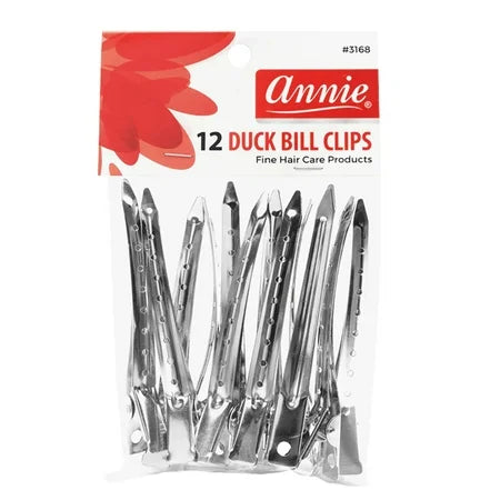 ANNIE 12 DUCK BILL CLIPS 3168