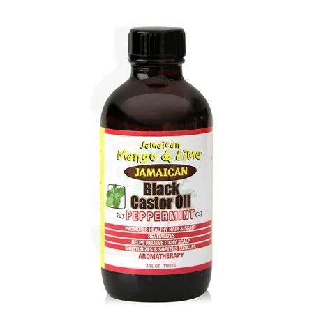 JAMAICAN BLACK  CASTOR OIL PEPPERMINT 4OZ