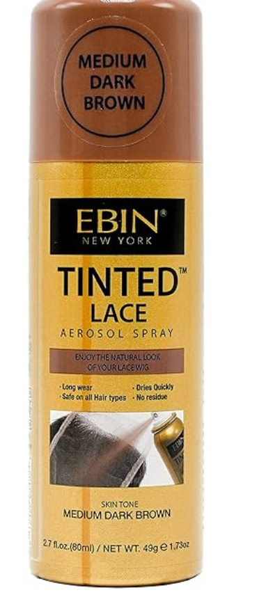 EBIN TINTED LACE SPRAY MEDIUM DARK BROWN 2.7OZ