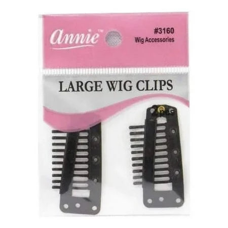 ANNIE WIG CLIPS LARGE BLACK