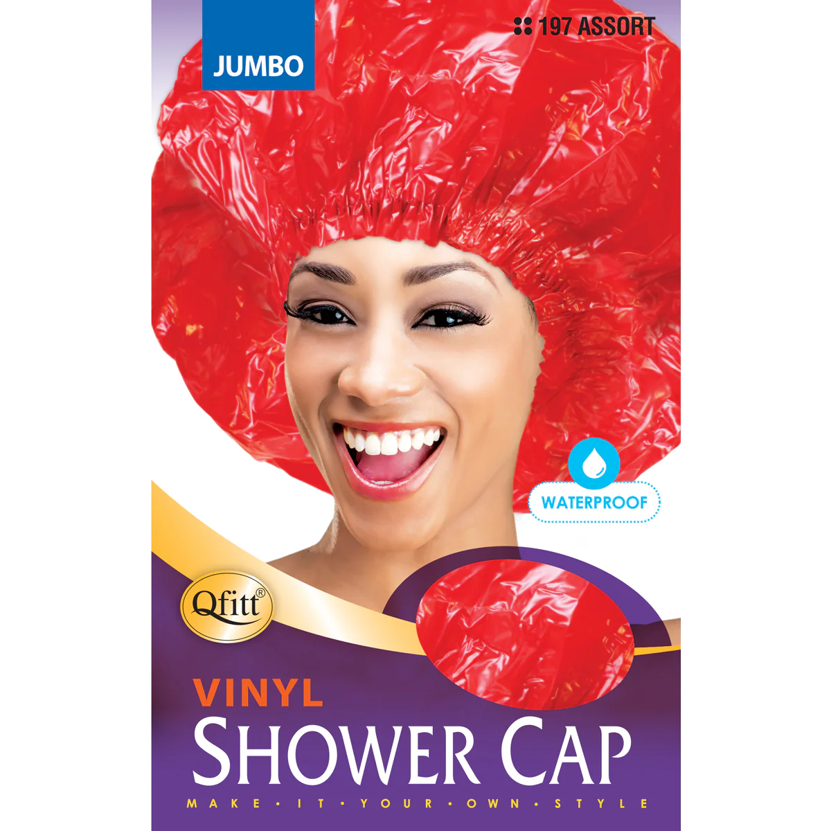 QFITT VINYL SHOWER CAP  JUMBO