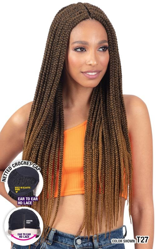 MODEL MODEL LACE FRONT LONG BOX BRAIDS WIG