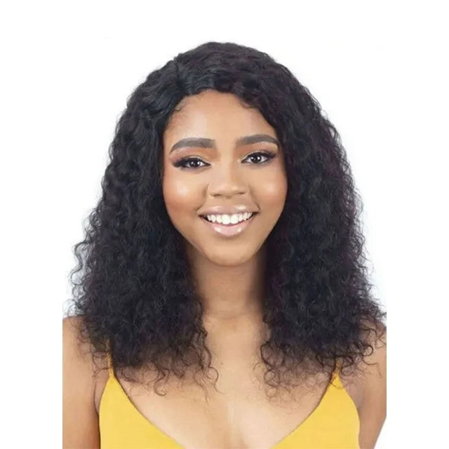 MODEL MODEL NUDE FRESH HUMAN HAIR BRAZILIAN LACE PART  WIG WET & WAVY DEEP WAVE  NATURAL