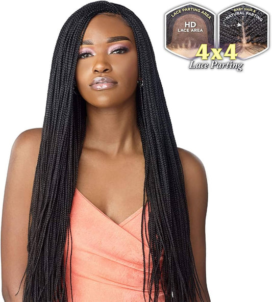 SENSATIONNEL CLOUD 9 SWISS LACE FRONT MICRO BOX BRAIDED WIG  28''