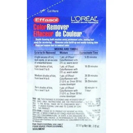 L'OREAL EFFASOL COLOR REMOVER 7.8OZ