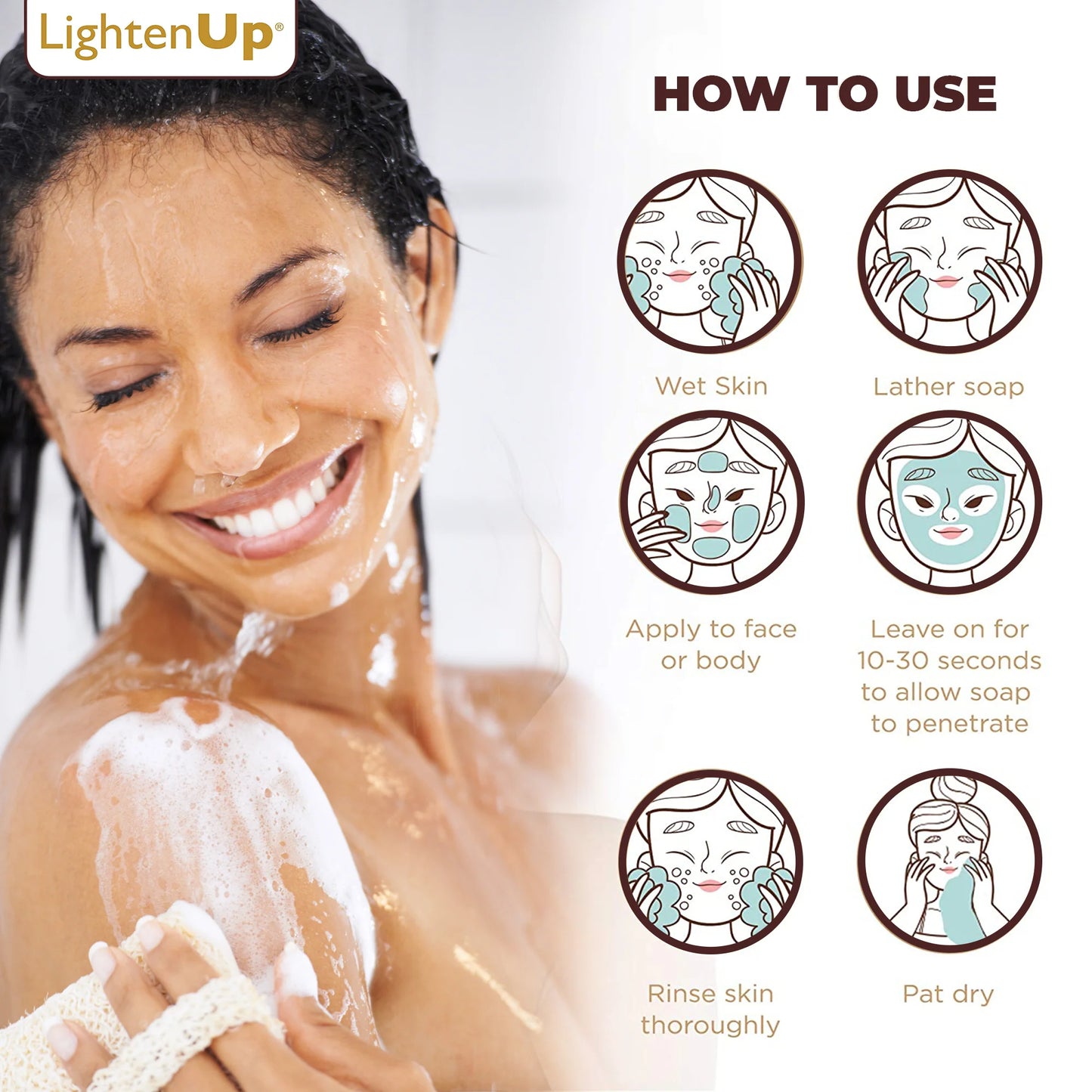 LIGHTEN UP PLUS  EXFOLIATNG SOAP 7.1OZ