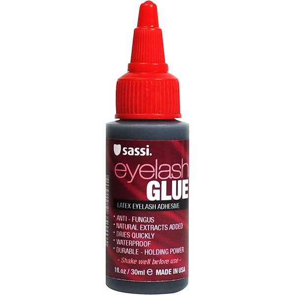 SASSI BRUSH ON EYELASH GLUE ADHESIVE BLACK 1/6OZ