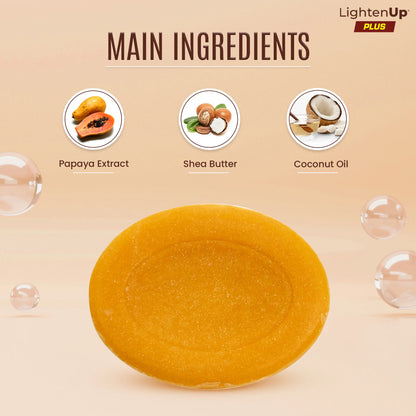 Omic LightenUp PLUS Natural Papaya Bathing Bar with Shea Butter