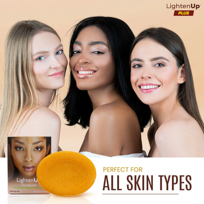 Omic LightenUp PLUS Natural Papaya Bathing Bar with Shea Butter