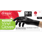 ANNIE BLK VINYL GLOVES 50CT LG