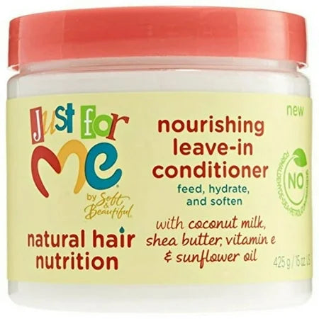 JUST FOR ME  NATURAL NUTRITRION  LEAVE IN CONDITIONER 15 OZ