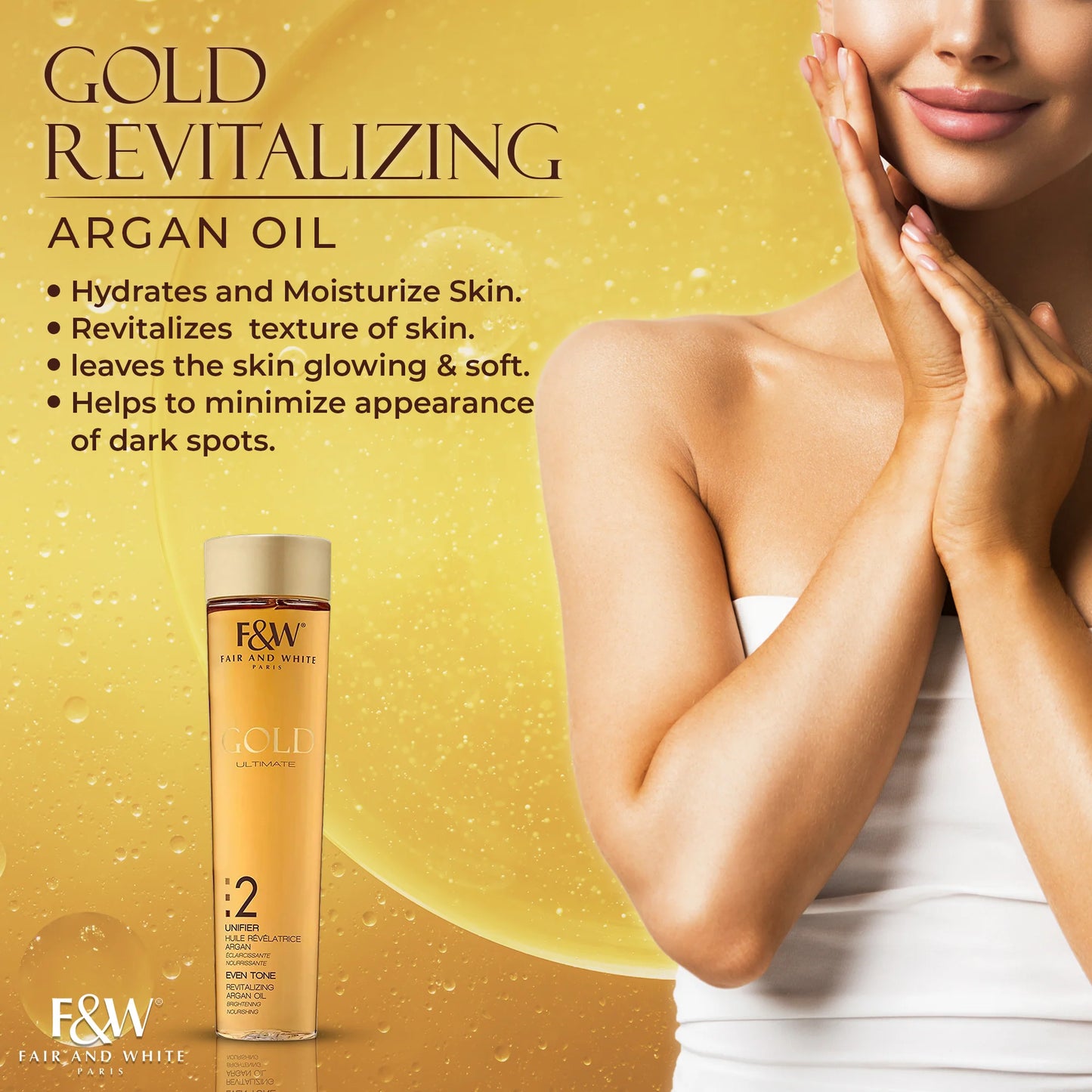 Fair and White 2: Gold Revitalizing Argan Oil 200ml / 6.76 fl. oz