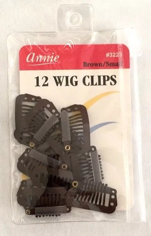 ANNIE WIG CLIPS SMALL BROWNS