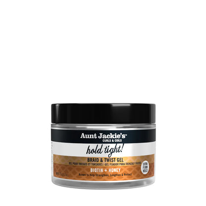 AUNT JACKIES HOLD TIGHT BRAID & TWIST GEL BIOTIN +HONEY