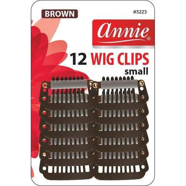 ANNIE WIG CLIPS SMALL BROWN