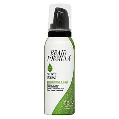 EBIN BRAID FORMULA MOUSSE MOISTURIZING & SHINE OLIVE OIL 2.7OZ
