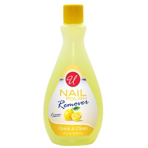 U NAILS POLISH REMOVER LEMON 8OZ