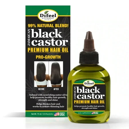 DIFEEL BLACK CASTOR OIL GROWTH HAIR OIL 2.5OZ