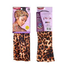 RED WIDE  SILKY SCARF CHEETH HB02