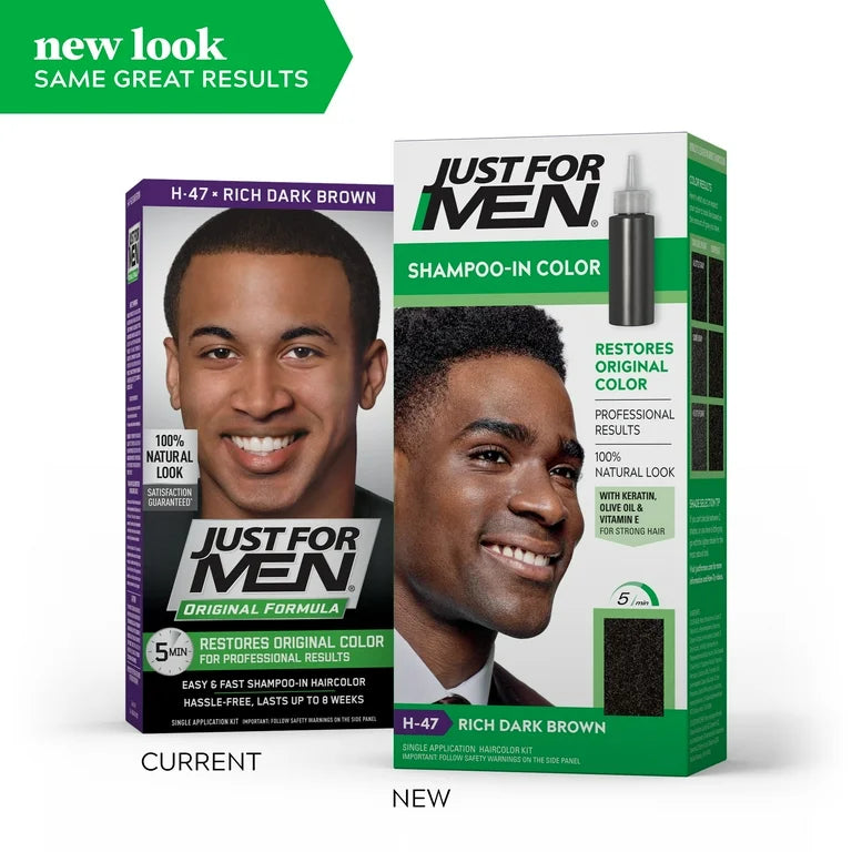 JUST FOR MEN SHAMPOO HAIR COLOR 1 APP BLACK/GRAY