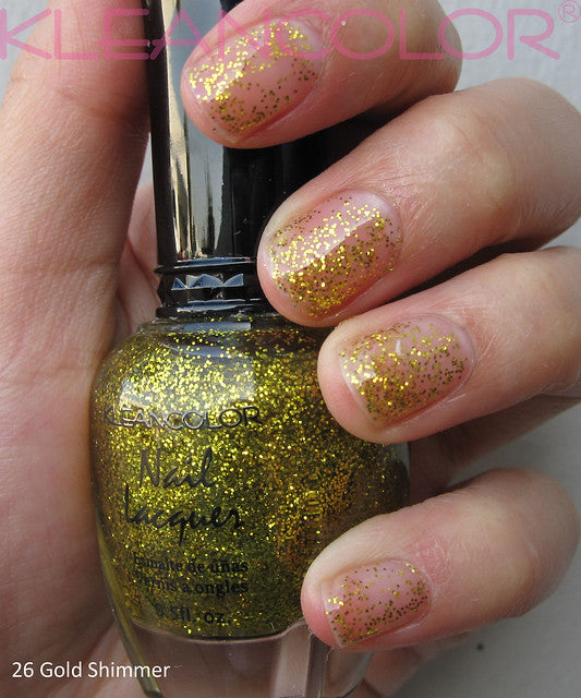 KLEANCOLOR NAIL LACQUER POLISH .5 OZ 26-GOLD SHIMMER