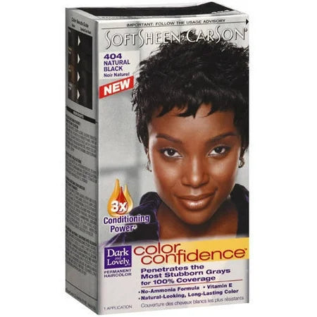 DARK AND LOVELY HAIR COLOR CONFIDENCE NATURAL BLACK 404