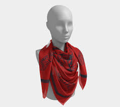 RED 36X36 SQUARE SCARF HQ195
