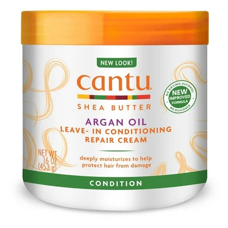 CANTU ARGAN  OIL SHEA BUTTER LEAVE IN REPAIR CREAM 16 OZ