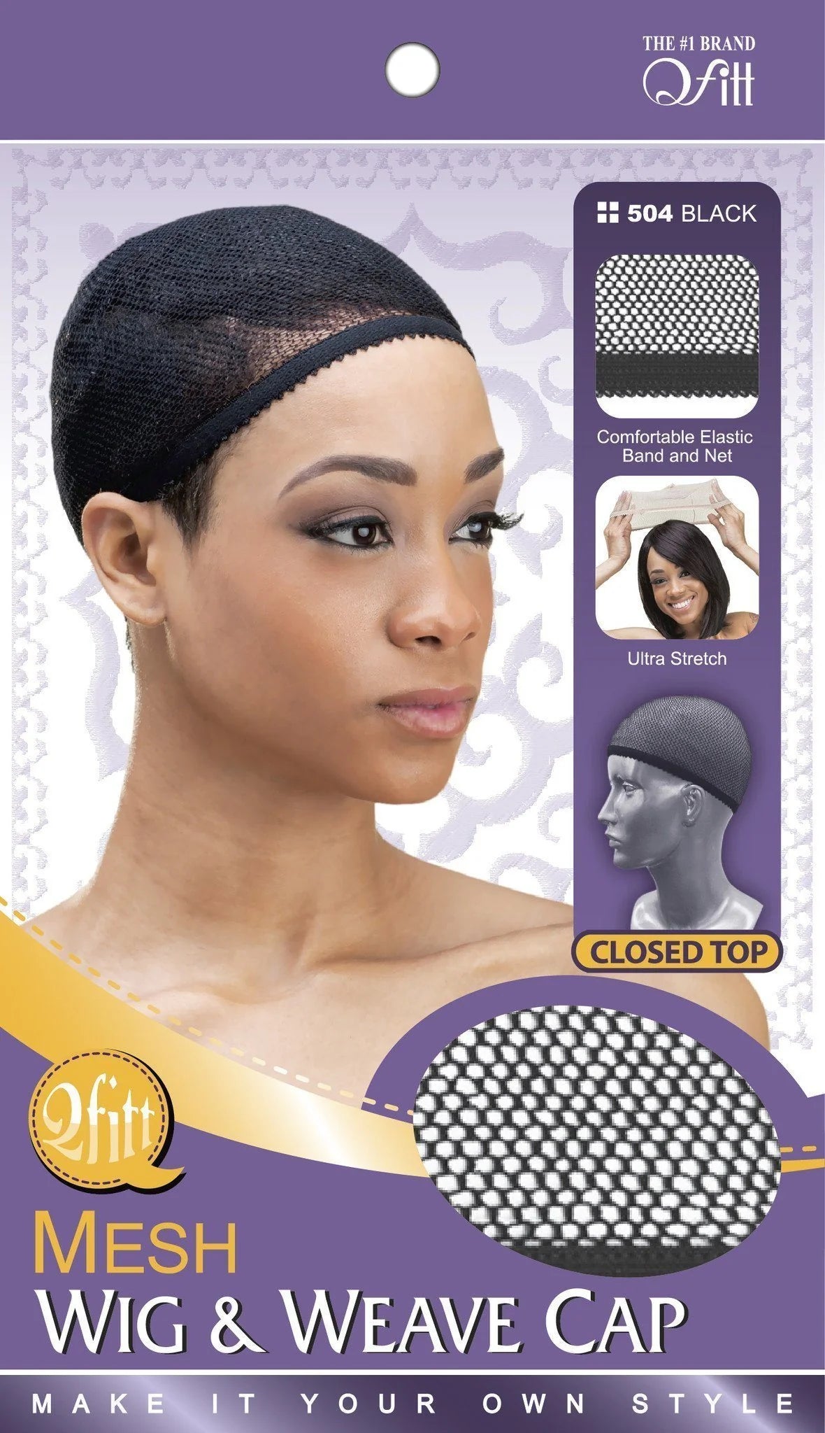 QFITT BRAID WIG CAP 5019 BLACK